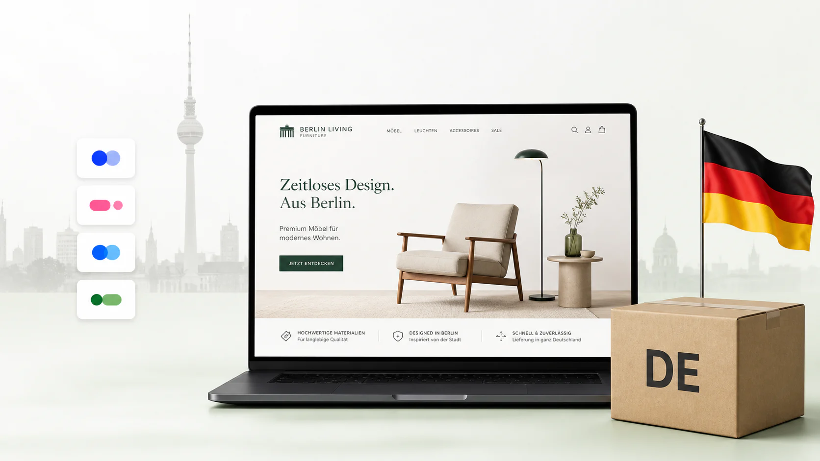 A German ecommerce checkout and local market planning workspace